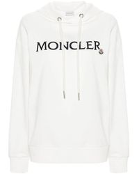 Moncler - Felpa Con Cappuccio E Logo - Lyst