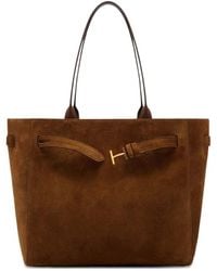 Tom Ford - Suede Calf + Smooth Calf Medium Tote Bag Bags - Lyst