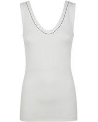 Brunello Cucinelli - Sleeveless Tops - Lyst