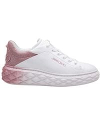 Jimmy Choo - Diamond Maxi/F Ii Leather Sneaker - Lyst