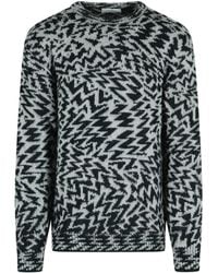 Laneus - Two-Tone Wool Blend Sweater - Lyst