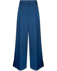 Liu Jo - Wide-Leg Flared Pants With A Pressed Crease - Lyst