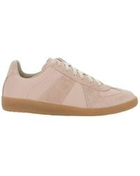 Maison Margiela - 'Replica' Low Top Sneakers With Suede Details And Logo On The Tongue - Lyst