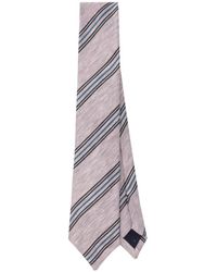 Paul Smith - Stripe-print Linen-silk Blend Tie - Lyst
