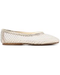 Forte Forte - Strass Mesh Ballerina Shoes - Lyst