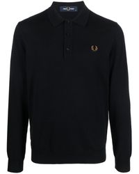 Fred Perry - Logo Wool Blend Polo Shirt - Lyst