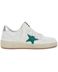 Golden Goose - 'Ballstar 2' Low Top Sneakers With Star Patch On The Side And Laminated Heel - Lyst