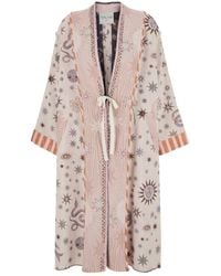 Forte Forte - Robe Coat With Love Alchemy Embroideries And Print - Lyst