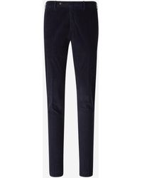 PT Torino - Formal Micropana Cotton Trousers - Lyst