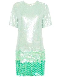 P.A.R.O.S.H. - P.A.R.O..H. Sequin-Embellished Short-Sleeved Dress - Lyst