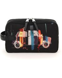 Paul Smith Synthetic Mini Print Wash Bag in Black for Men Mens Bags Toiletry bags and wash bags 