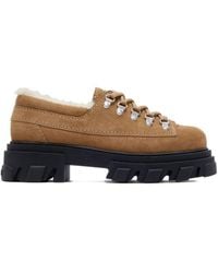 Ganni - Suede Derbie Shoes - Lyst