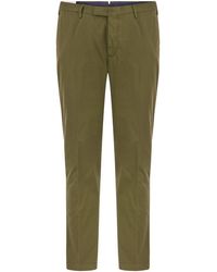 PT Torino - Skinny Trousers In Cotton And Silk - Lyst