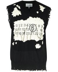 MM6 by Maison Martin Margiela - 'Bleached' Cotton Vest - Lyst