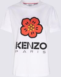 KENZO - White Cotton Boke Flower T-shirt - Lyst