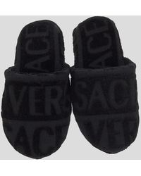Versace - Home All-Over Logo Slippers - Lyst
