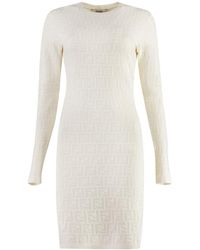 (✨SOLD) NWT Fendi Brown Viscose Midi Sweater Dress