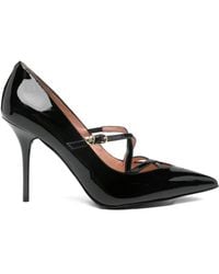 Love Moschino - Glossy Pumps With Delicate Crisscross Straps - Lyst