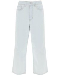 KENZO - 'sumire' Cropped Jeans With Wide Leg - Lyst