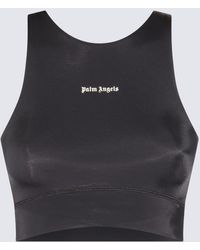 Palm Angels - Black And White Crop Top - Lyst