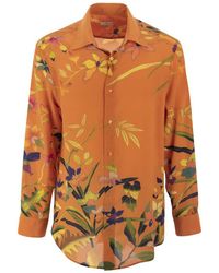 Etro - Ramage Floral Silk Shirt - Lyst
