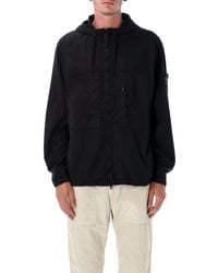 Stone Island - Stretch Supima Cotton Twill Hooded Jacket - Lyst