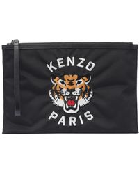 KENZO - Varsity Tiger Clutch Bag - Lyst