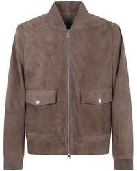 Michael Kors - Suede Bomber Jacket - Lyst