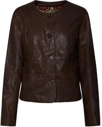 Bully - Brown Leather Jacket - Lyst