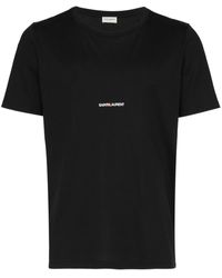 Saint Laurent - Men Logo Crew Neck T-shirt - Lyst