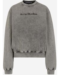 Acne Studios - Cotton Logo Sweatshirt - Lyst