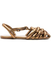 Hereu - Cabersa Metallic Flat Sandals Shoes - Lyst