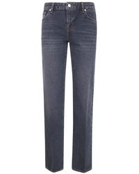 7 For All Mankind - "Calie" Straight Stormwave Jeans Clothing - Lyst