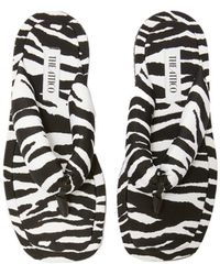 The Attico - Indie Zebra Print Flat Thongs - Lyst