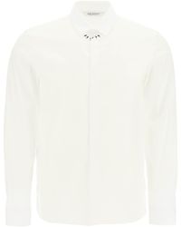 Neil Barrett Chalk Fair-isle Thunderbolt Shirt - White