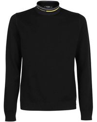 Fendi Wool Turtleneck Sweater - Black