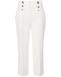 Liu Jo - Tailored Mid-Rise Pants With Buttons - Lyst