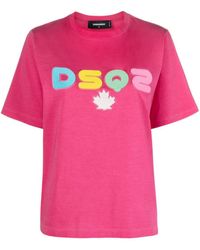 DSquared² - Dsq2-print Cotton T-shirt - Lyst