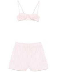 Philosophy Di Lorenzo Serafini - Striped Top And Shorts Set - Lyst