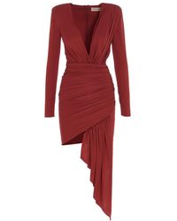 Alexandre Vauthier - Draped Silk Dress Dresses - Lyst