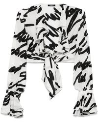 Balmain - Silk Shirt For - Lyst