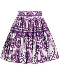 Dolce & Gabbana - Skirt With 'Majolica' Print - Lyst