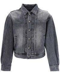 ANDERSSON BELL - Denim Jacket With Wavy Details - Lyst