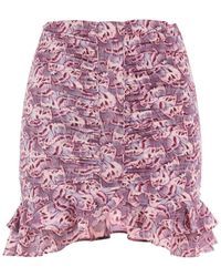 Isabel Marant - Milendi Gathered Mini Skirt With Ruuffles - Lyst