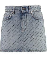 Balenciaga - Denim Mini Skirt - Lyst