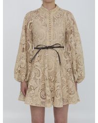 Zimmermann - Waverly Lace Mini Dress - Lyst