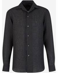 Brioni - Linen Plain Shirt - Lyst