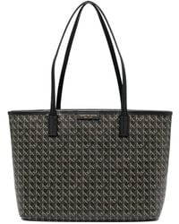 Tory Burch - 'Ever Ready' Tote Bag With Logo Patch On The Front And All-Over Double T Motif - Lyst