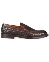 Doucal's - Straw Leather Loafers - Lyst