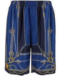 Versace - 'Nautical' Shorts With Barocco Print - Lyst